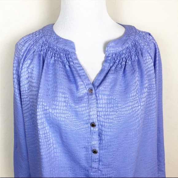 Dana Buchman Lavender 3/4 Length Sleeve Blouse - Size Large - Picture 2 of 8
